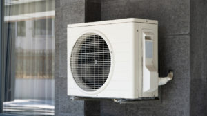 heat pump outdoor unit in a Bella Vista, AR home
